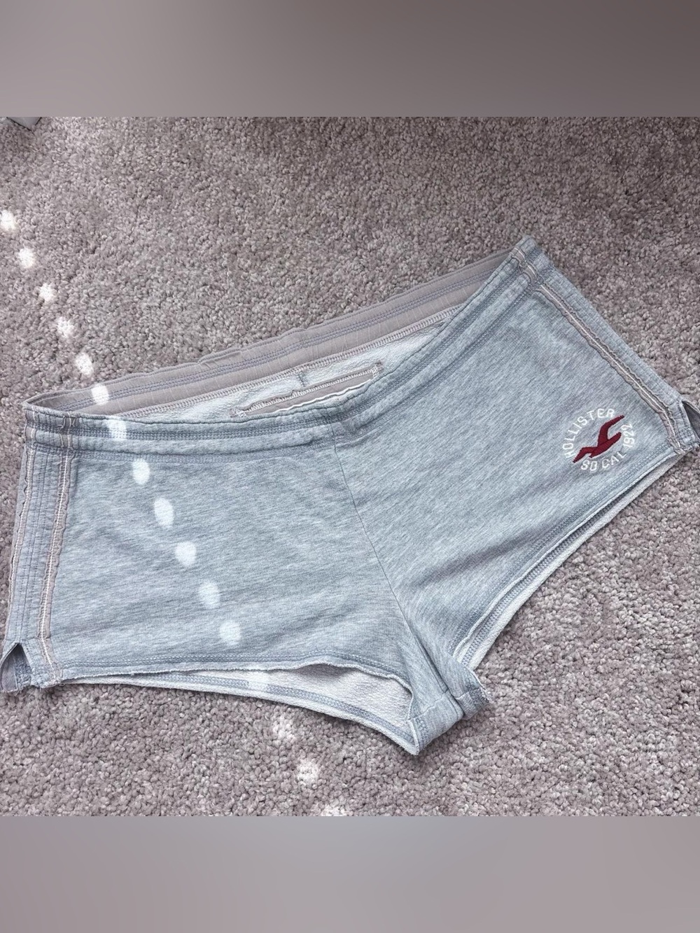 Y2K Hollister Gray Logo Sweat Shorts | Low Rise Lounge Shorts | Size M